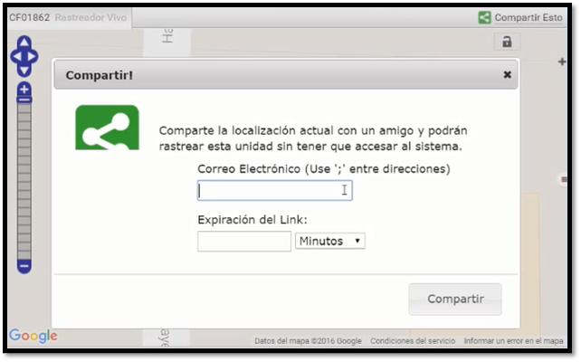 Posición compartida temporal de cada vehículo